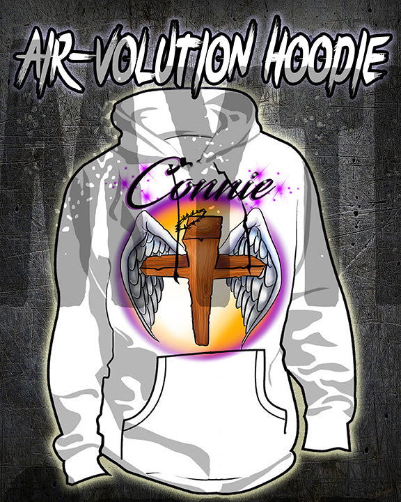 Custom hotsell Airbrush RIP Sweatshirt Hoodie with Picture Print, Angel in Heaven