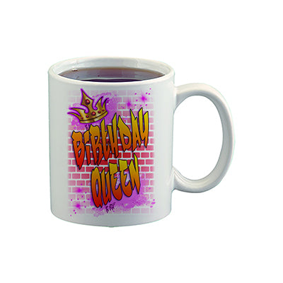 A029 Digitally Airbrush Painted Personalized Custom Graffiti BrickName Design    Ceramic Coffee Mug