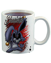 B174 Personalized Airbrush Evil Rabbit Ceramic Coffee Mug