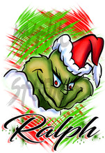 B152 Digitally Airbrush Painted Personalized Custom Grinch Ceramic Coffee Mug