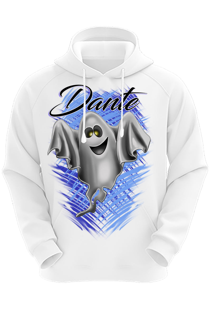 B199 Digitally Airbrush Painted Personalized Custom Ghost Adult and Kids Hoodie Sweatshirt