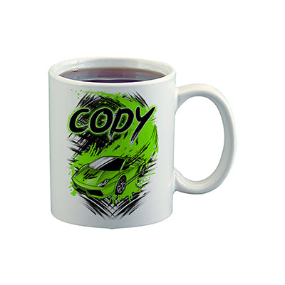 B253 Digitally Airbrush Painted Personalized Custom Race Car Queen   Ceramic Coffee Mug