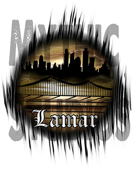 E021 Personalized Airbrush Urban city Graffiti Landscape Ceramic Coaster