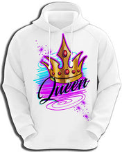 F007 Personalized Airbrushed Crown Hoodie Sweatshirt