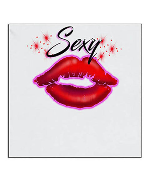 F012 Personalized Airbrushed Sexy Lips Ceramic Coaster