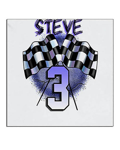 F013 Personalized Airbrushed Racing Ceramic Coaster