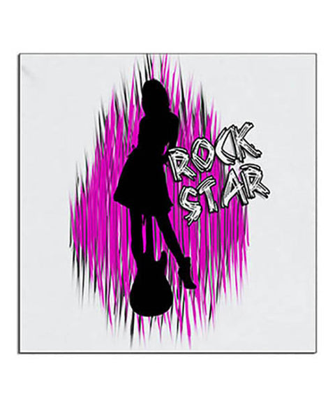 F017 Personalized Airbrushed Rock Star Ceramic Coaster