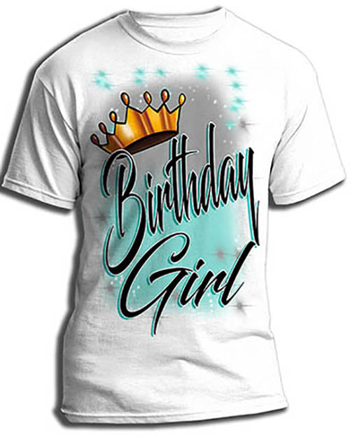 birthday girl shirt with crown