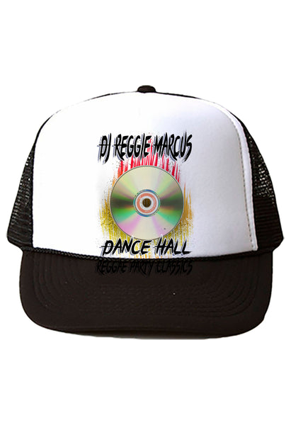 F052 Digitally Airbrush Painted Personalized Custom CD DJ    Snapback Trucker Hats