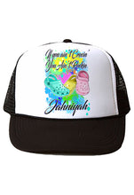 F054 Digitally Airbrush Painted Personalized Custom Croc Flip Flop    Snapback Trucker Hats