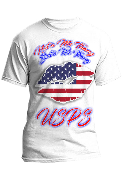 F060 Digitally Airbrush Painted Personalized Custom American Flag Lips  Adult and Kids T-Shirt