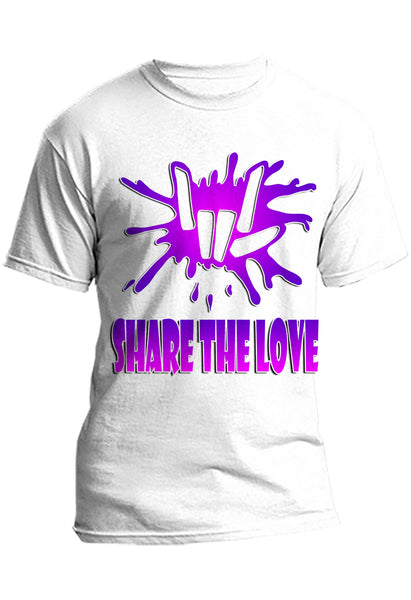 F065 Digitally Airbrush Painted Personalized Custom Share The love  Adult and Kids T-Shirt