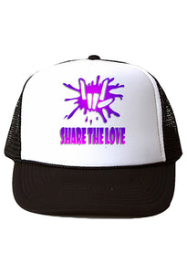 F065 Digitally Airbrush Painted Personalized Custom Share The love    Snapback Trucker Hats