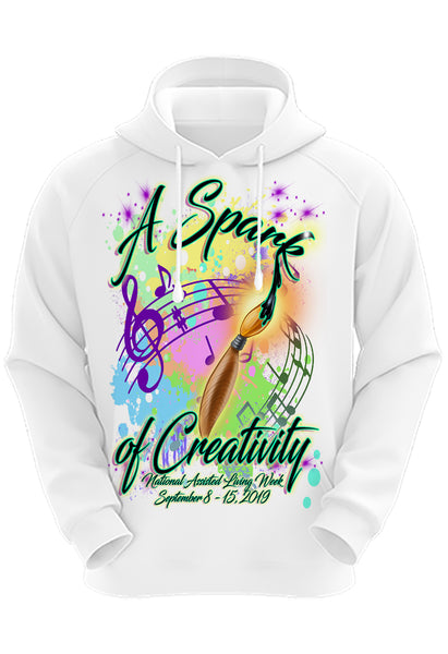 F067 Digitally Airbrush Painted Personalized Custom Paint Brush  Adult and Kids Hoodie Sweatshirt