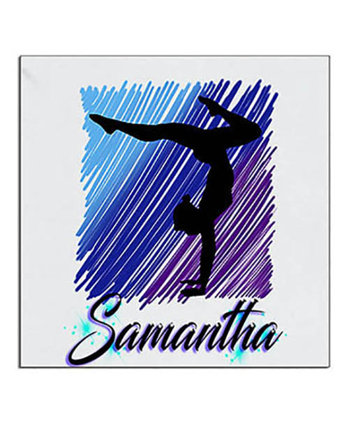 G012 Personalized Airbrush Gymnastics Ceramic Coaster