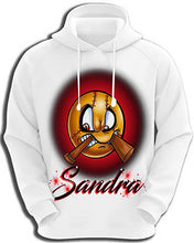 G021 Personalized Airbrush Baseball Hoodie Sweatshirt