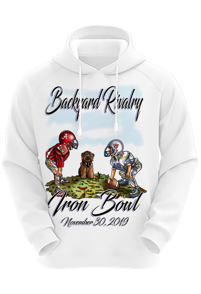 G041 Digitally Airbrush Painted Personalized Custom Football  Adult and Kids Hoodie Sweatshirt