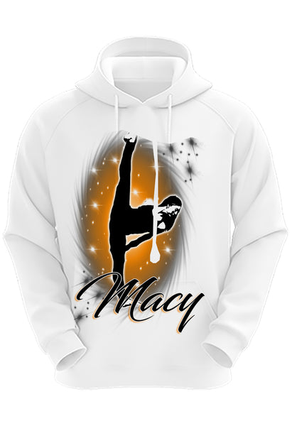 G046 Digitally Airbrush Painted Personalized Custom Dance Girl  Adult and Kids Hoodie Sweatshirt