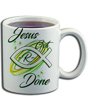 H008 Personalized Airbrushed Jesus Fish Ceramic Coffee Mug