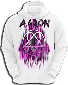 H023 Personalized Airbrushed Heart gram Hoodie Sweatshirt