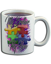 H051 Personalized Airbrushed Autism Logo Ceramic Coffee Mug