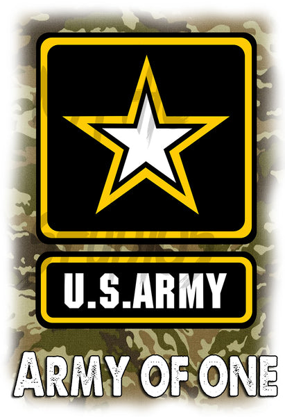 H056 Digitally Airbrush Painted Personalized Custom Army Logo    Auto License Plate Tag