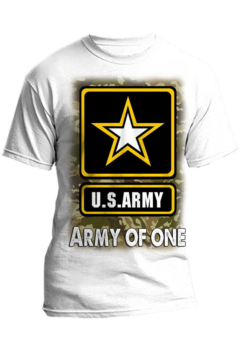 H056 Digitally Airbrush Painted Personalized Custom Army Logo  Adult and Kids T-Shirt