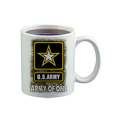 H056 Digitally Airbrush Painted Personalized Custom Army Logo    Ceramic Coffee Mug