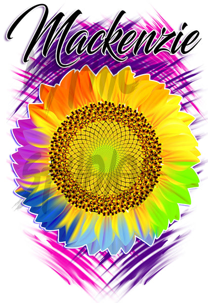 H057 Digitally Airbrush Painted Personalized Custom Sunflower    Ceramic Coffee Mug