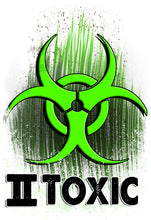 H059 Digitally Airbrush Painted Personalized Custom Toxic Logo  Adult and Kids T-Shirt