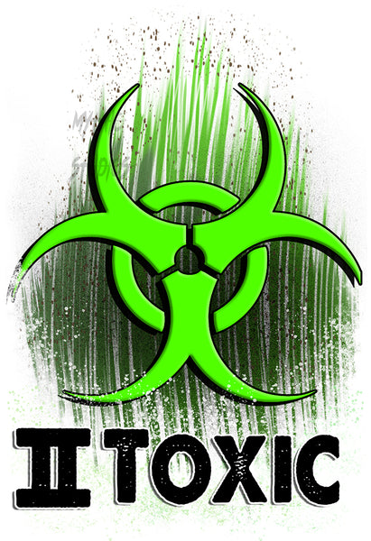 H059 Digitally Airbrush Painted Personalized Custom Toxic Logo  Adult and Kids T-Shirt