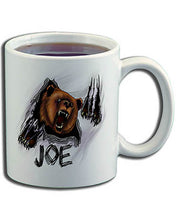 I006 Personalized Airbrush Angry Bear Ceramic Coffee Mug