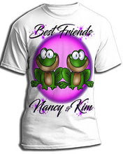 I022 Personalized Airbrush Best Friend Frogs Tee Shirt