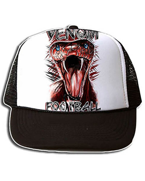 I028 Personalized Airbrush Viper Snake Snapback Trucker Hat