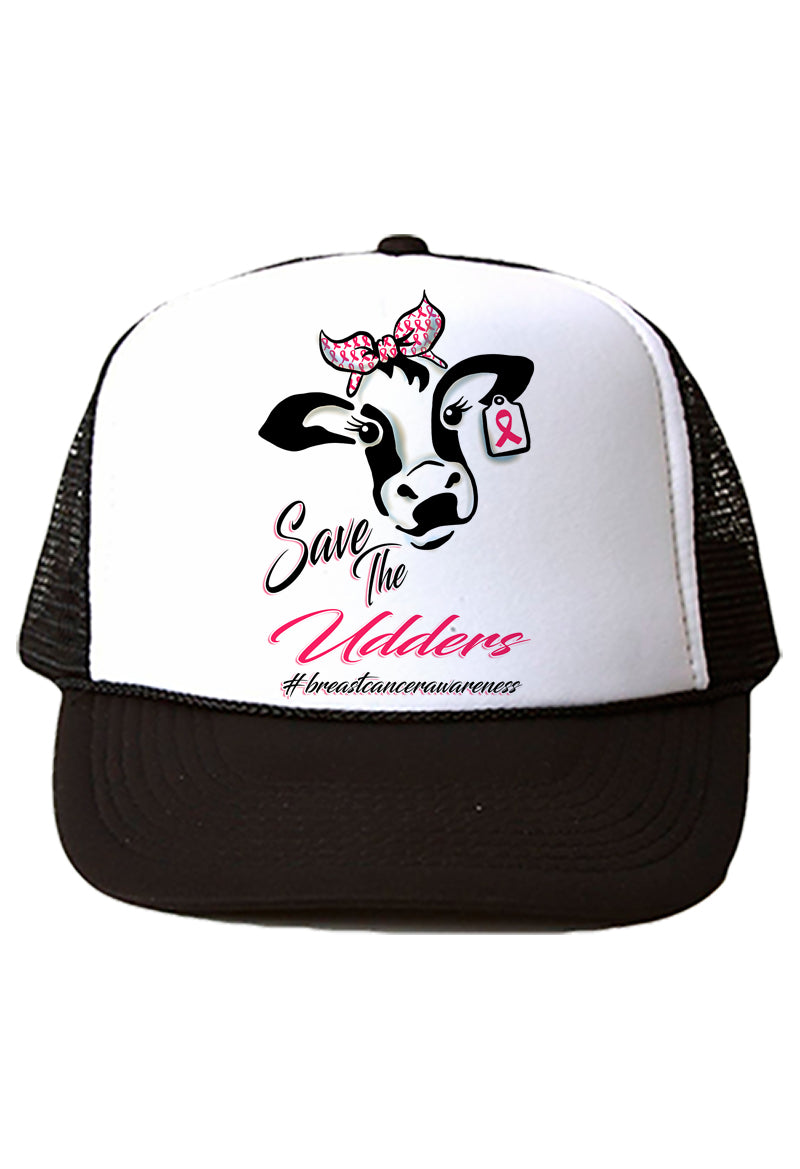 I033 Digitally Airbrush Painted Personalized Custom Cow    Snapback Trucker Hats