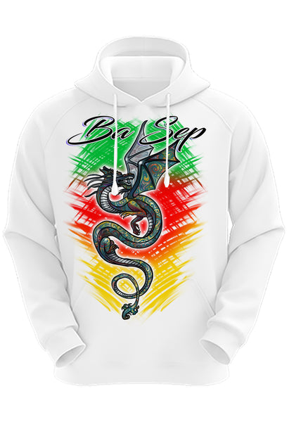 I035 Digitally Airbrush Painted Personalized Custom Chinese Dragon  Adult and Kids Hoodie Sweatshirt