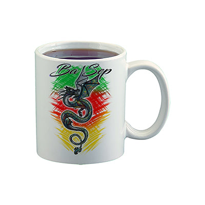 I035 Digitally Airbrush Painted Personalized Custom Chinese Dragon    Ceramic Coffee Mug