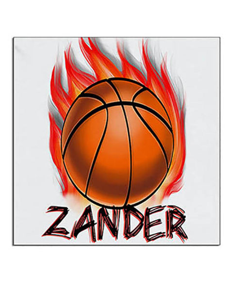 LG002 Personalized Airbrushed Basketball Ceramic Coaster