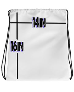 F033 Digitally Airbrush Painted Personalized Custom British Flag Heart Drawstring Backpack