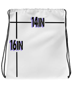A021  Digitally Airbrush Painted Personalized Custom Hearts Name Writing Color Party Design Gift  Drawstring Backpack