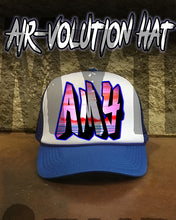 A014 Personalized Airbrush Name Design Snapback Trucker Hat
