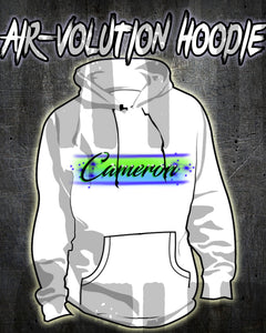 A018 Personalized Custom Airbrushed Name Writing Color Hoodie