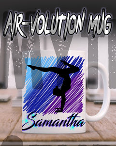 G012 Personalized Airbrush Gymnastics Ceramic Coffee Mug