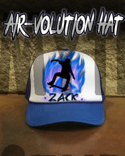 G024 Personalized Airbrush Skateboarding Snapback Trucker Hat