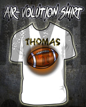 G030 Personalized Airbrush Football Tee Shirt