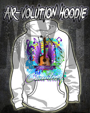 H047 Personalized Airbrushed Guitar Music Notes Hoodie Sweatshirt