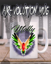 I029 Personalized Airbrush Bird Ceramic Coffee Mug